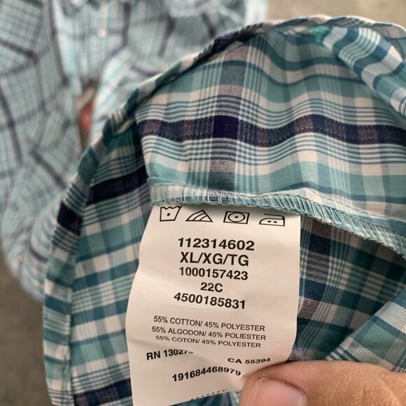 Wrangler Western Shirt Mens XL Plaid Pearl Snap Long Sleeve Silver Edition Rodeo - Picture 8 of 11